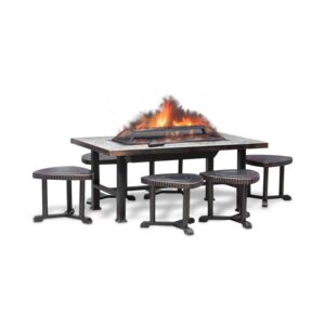 FIRE PIT 44" SQUARE W/6PCS STOOL MOSAIC FIRE PIT 44" SQUARE W/6PCS STOOL MOSAIC